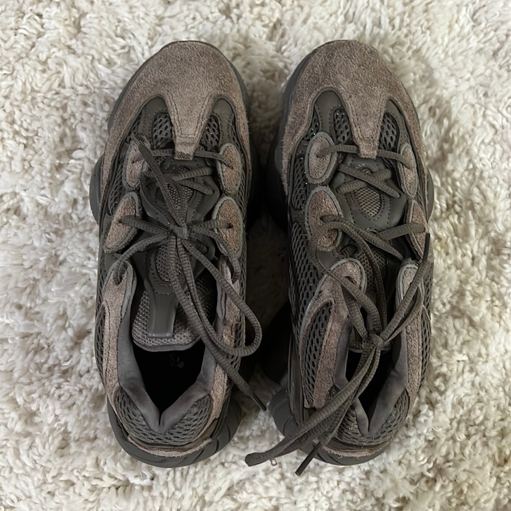 Brown suede adidas Yeezys
